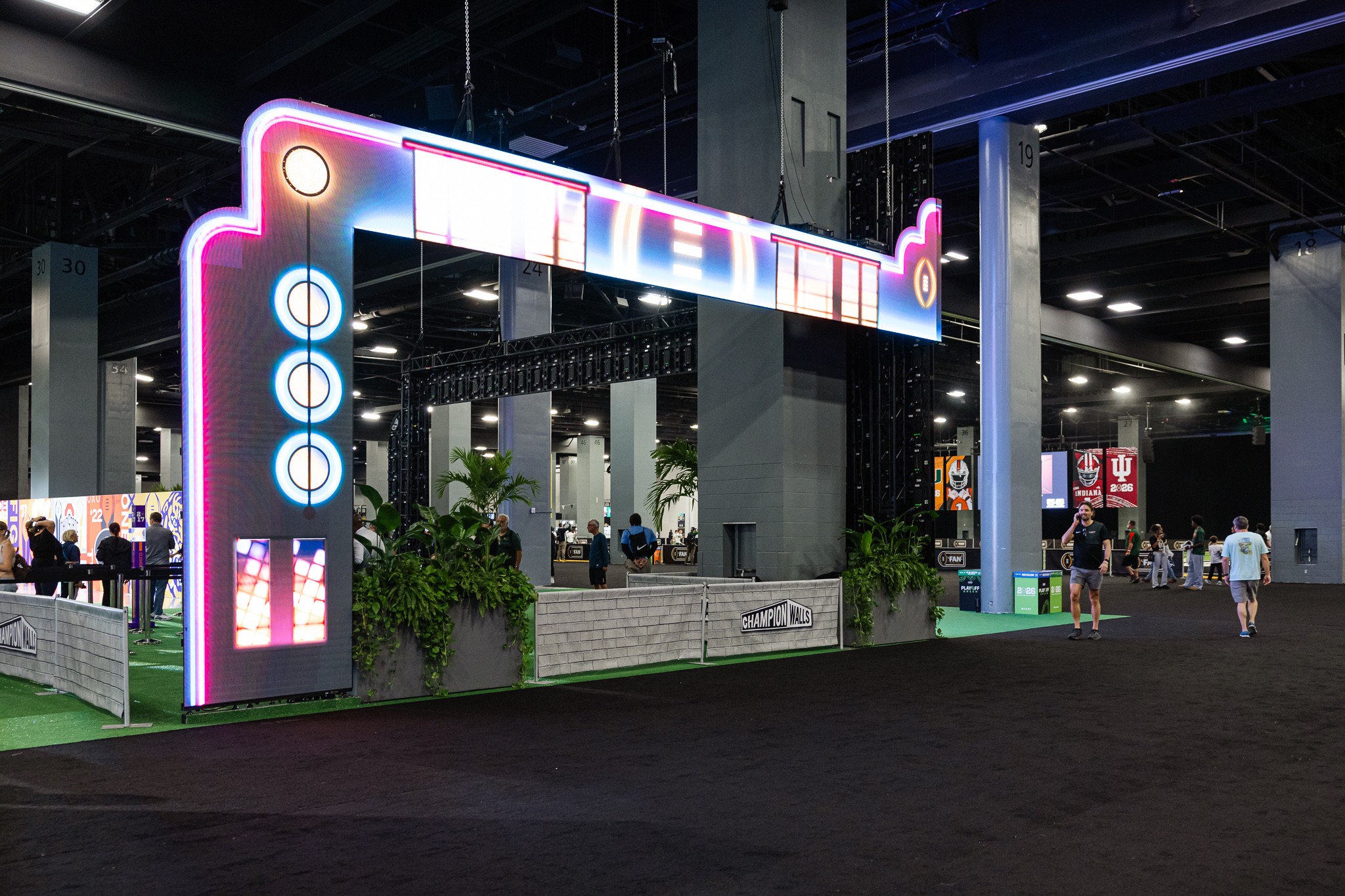 College Football Playoff Champion Walls experience at the Miami Beach Convention Center