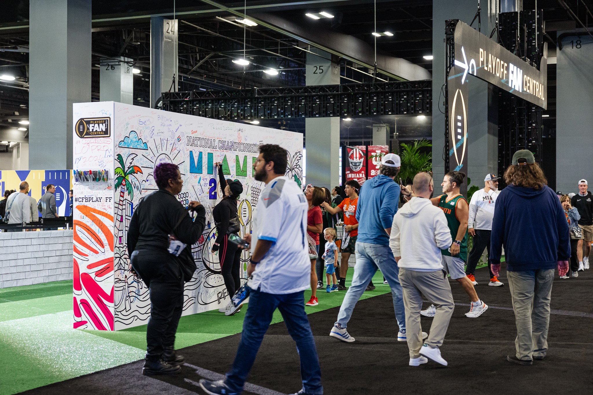 College Football Playoff Fan Central experience inside the Miami Beach Convention Center