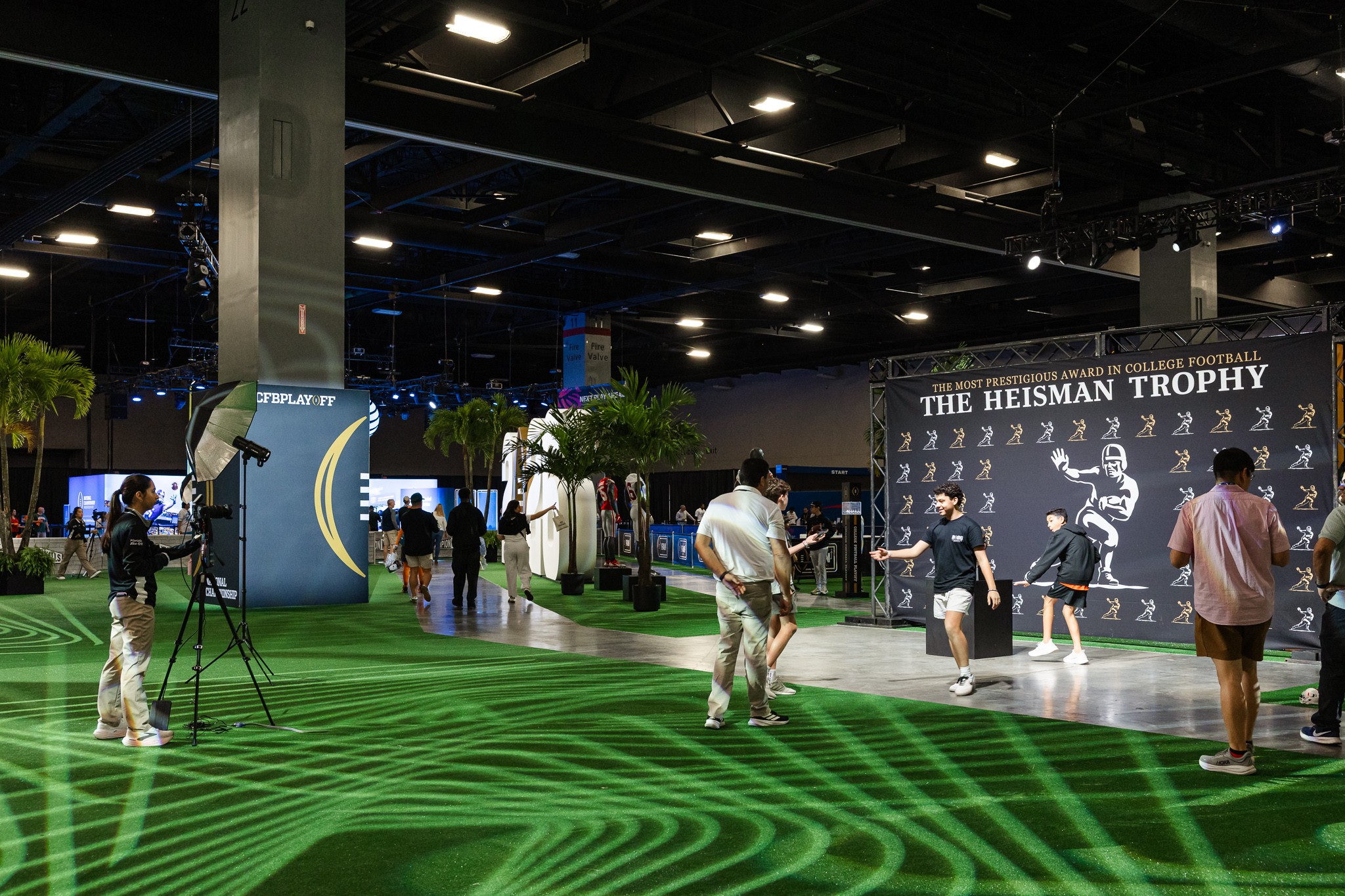 Heisman Trophy fan experience at College Football Playoff Fan Central in Miami Beach