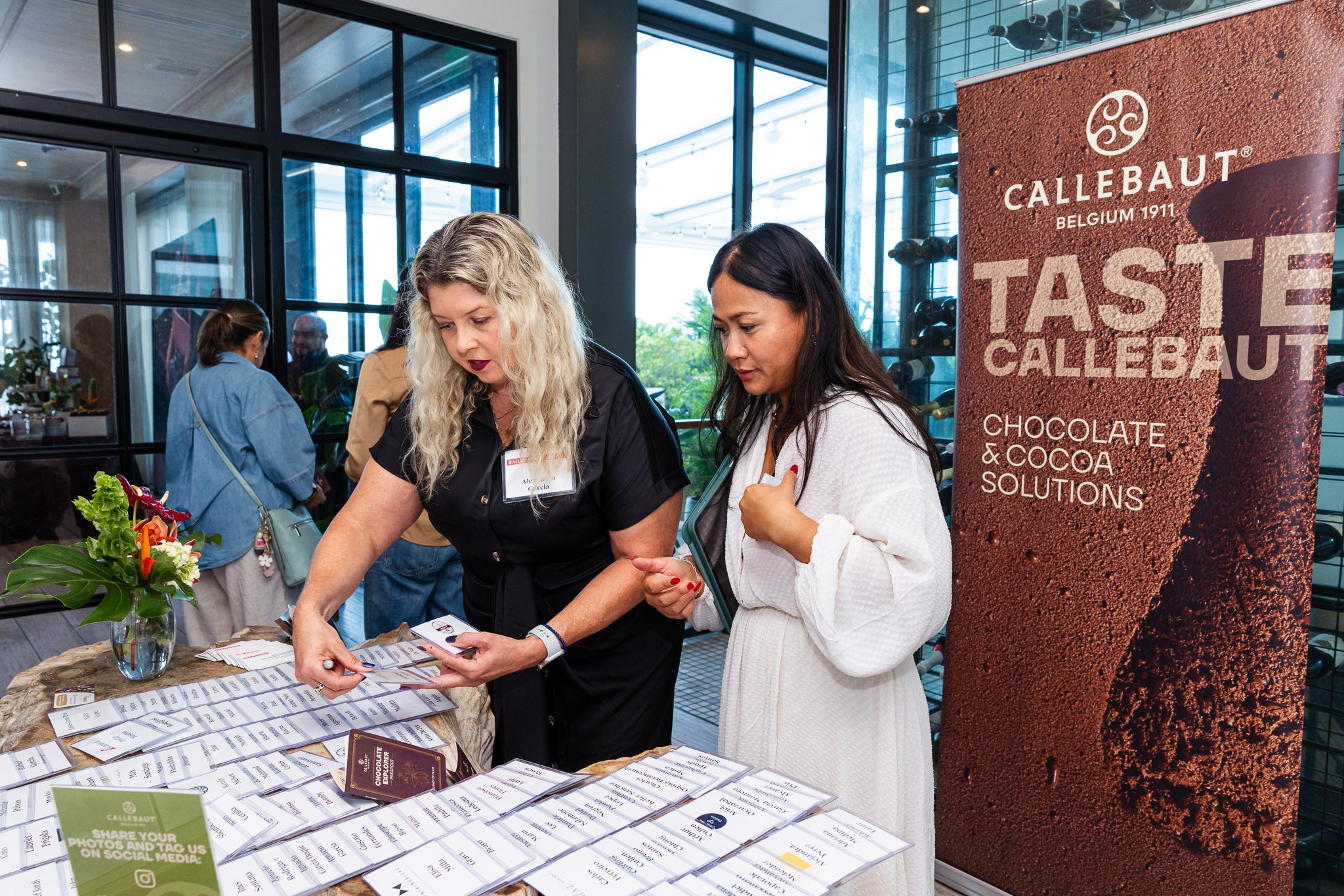 Guest registration at the Callebaut Masters of Taste event in Miami at Amara at Paraiso