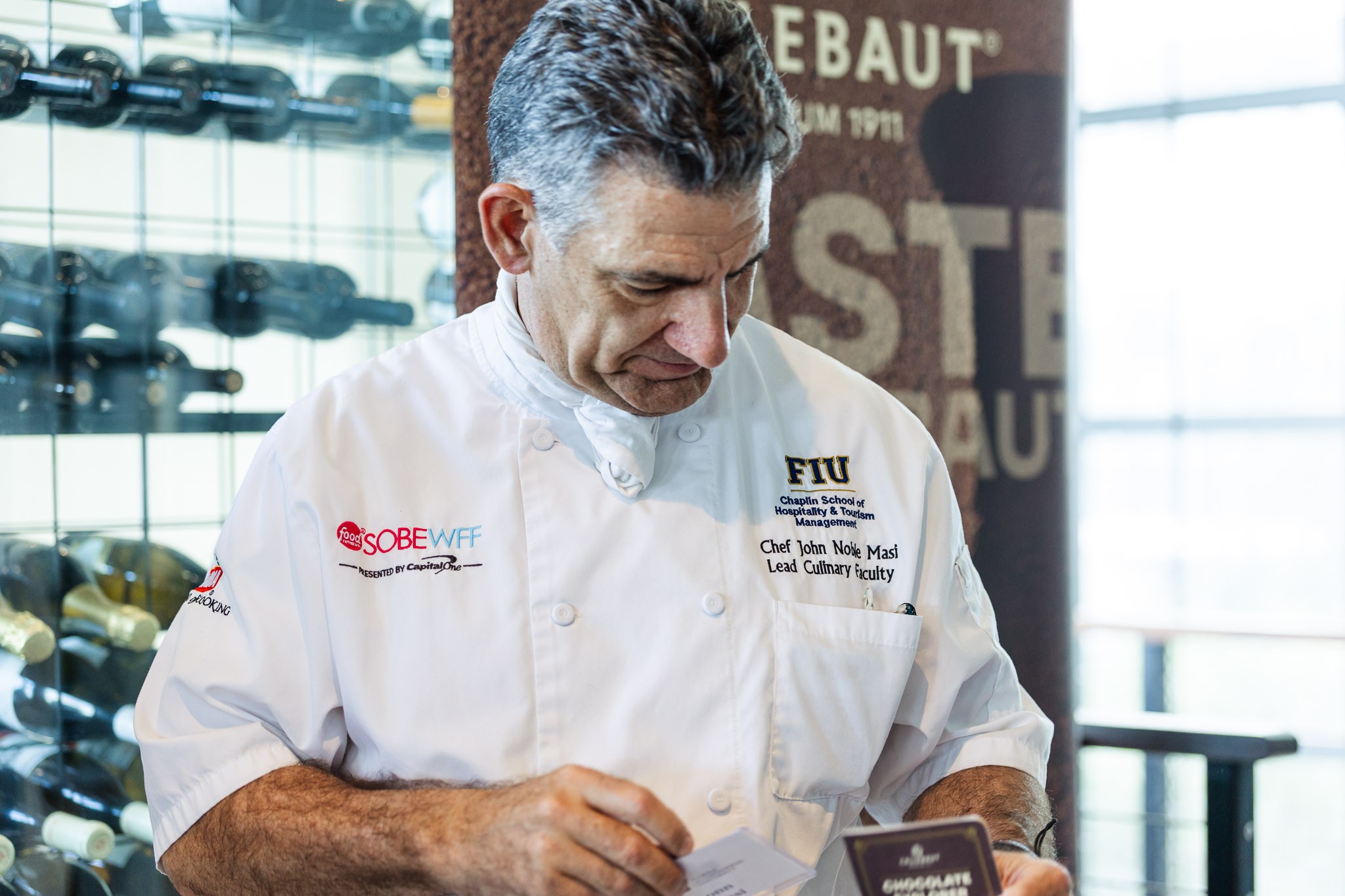 Chef John Noble Masi from FIU participating in the Callebaut Masters of Taste experience in Miami