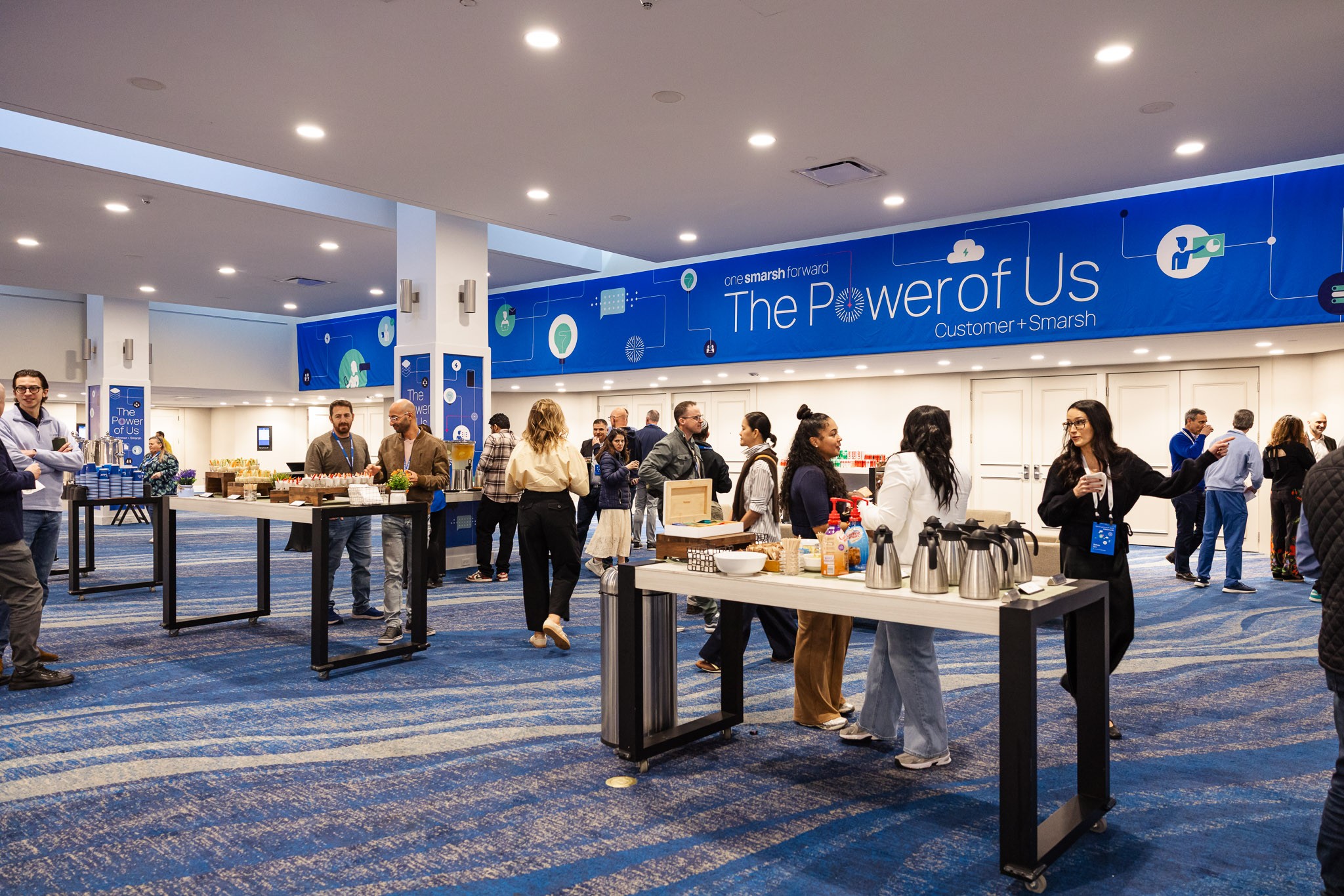Corporate event reception hall